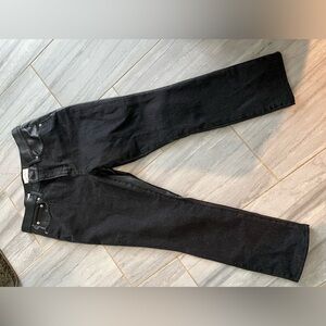 Universal brand Women's Black Jeans with faux leather back